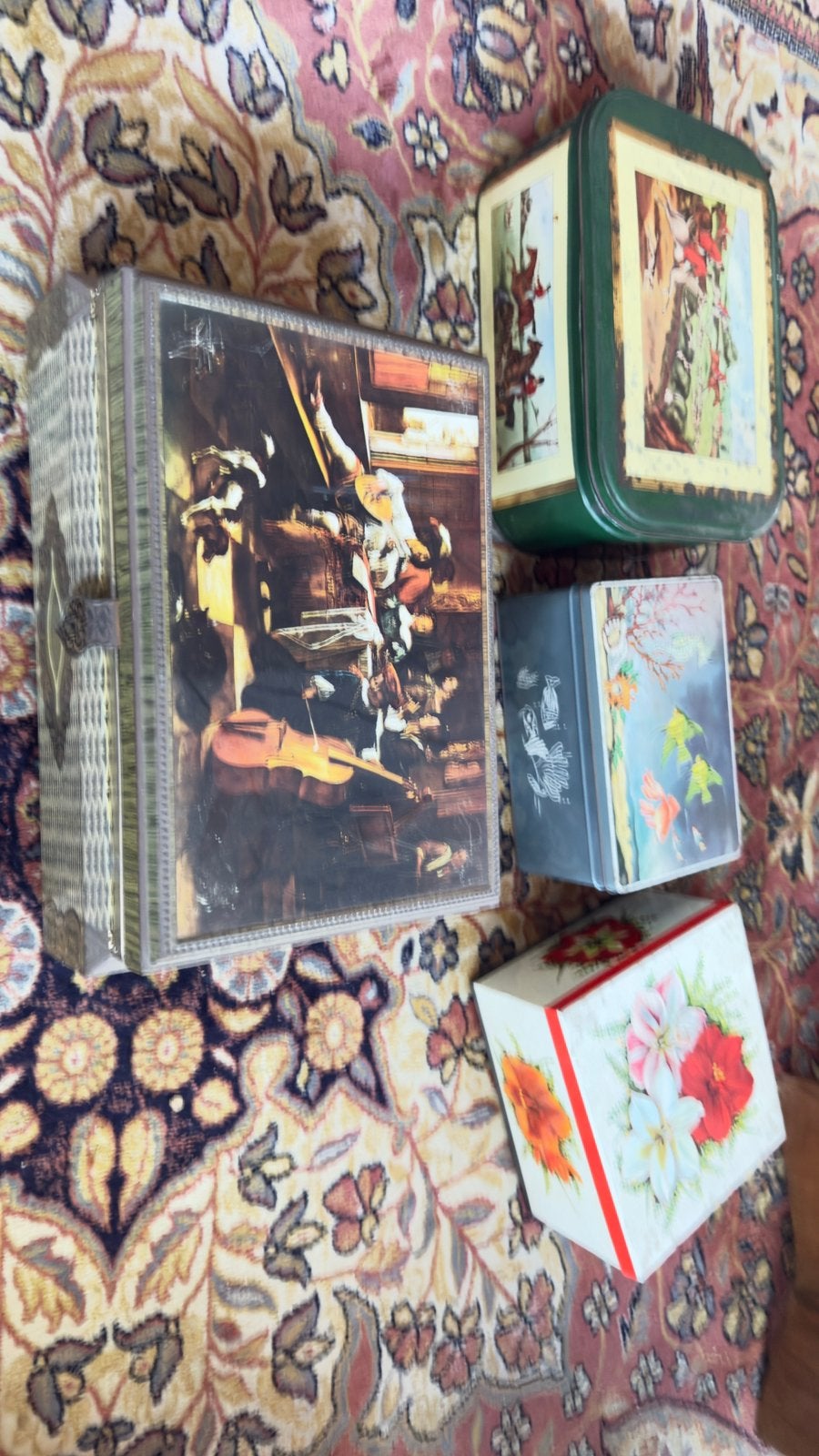 Lot de 4 anciennes boites en metal, Enlèvement, Utilisé