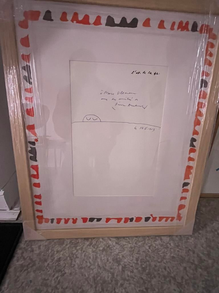 Pierre Alechinsky originele gesigneerde tekening Cobra, Antiek en Kunst, Ophalen of Verzenden