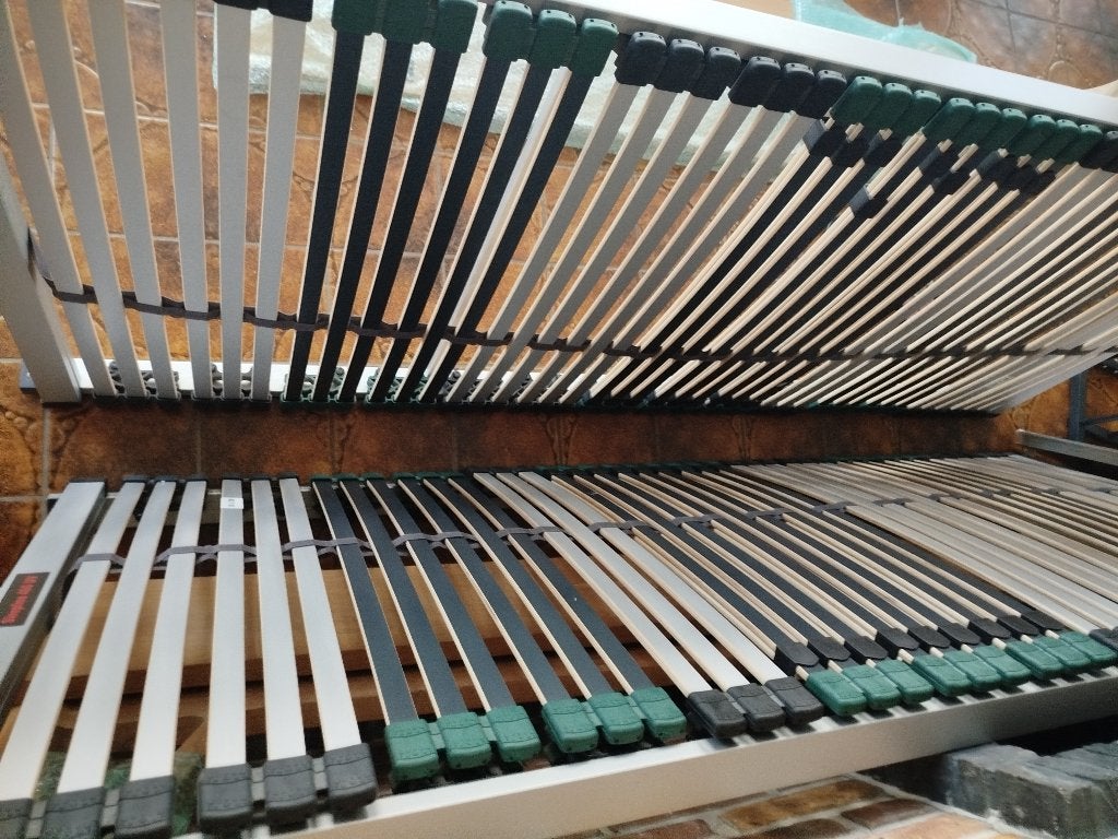 Ergonomische Lattenbodem Sleepline 2x 80 op 200cm, Ophalen, Tweepersoons, Zo goed als nieuw, Bedbodem