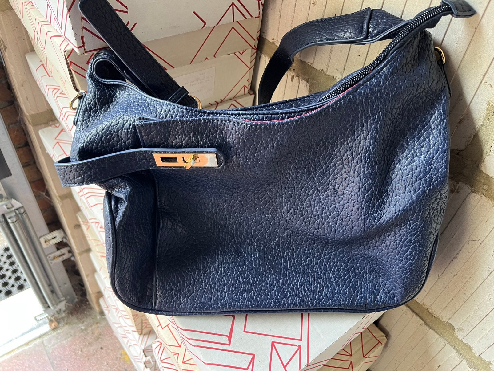 Blauw soepele handtas, Ophalen of Verzenden, Zo goed als nieuw, Blauw, Handtas