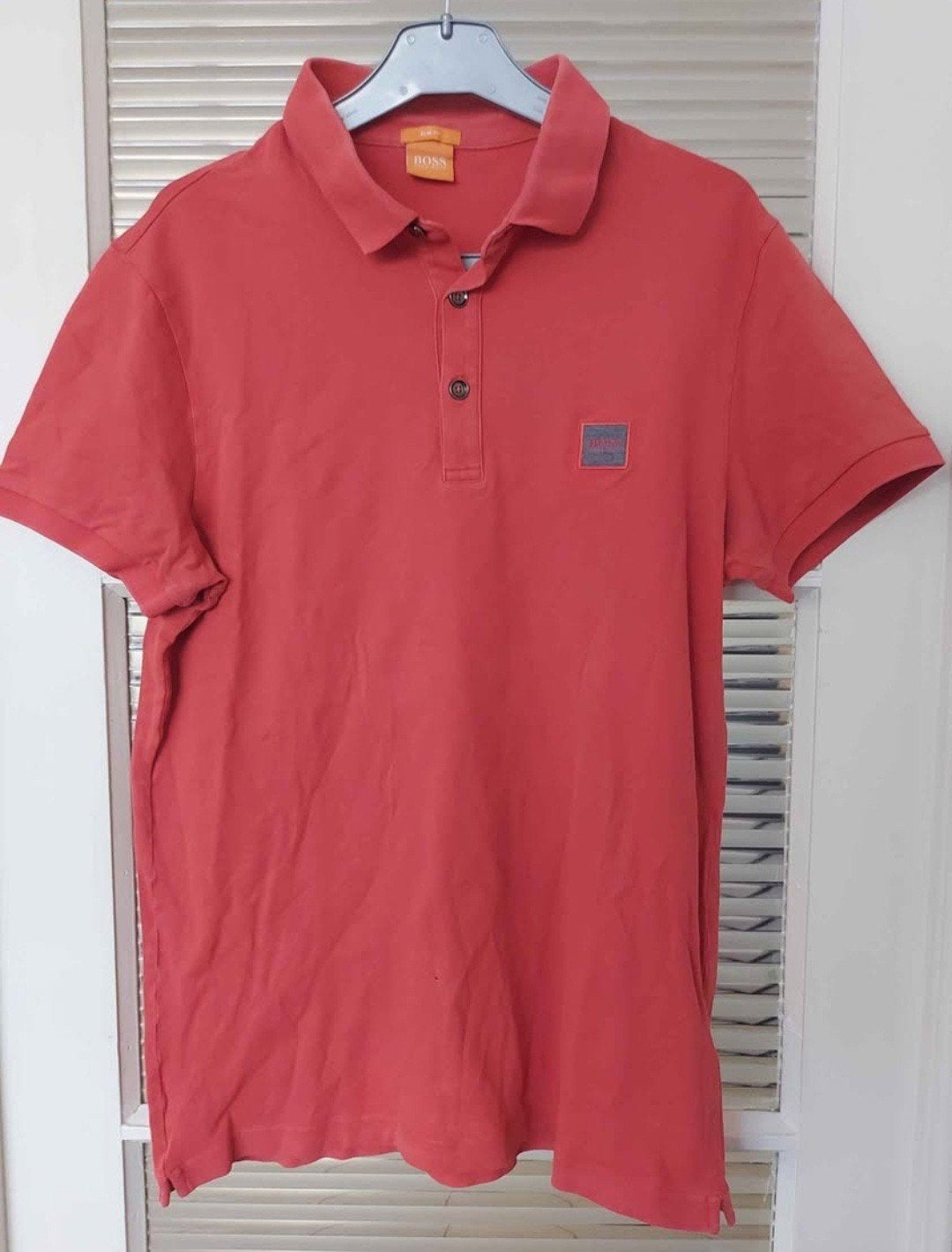 HUGO BOSS poloshirt, Kleding | Heren, Polo's, Gedragen, Maat 46 (S) of kleiner, Rood, Ophalen of Verzenden