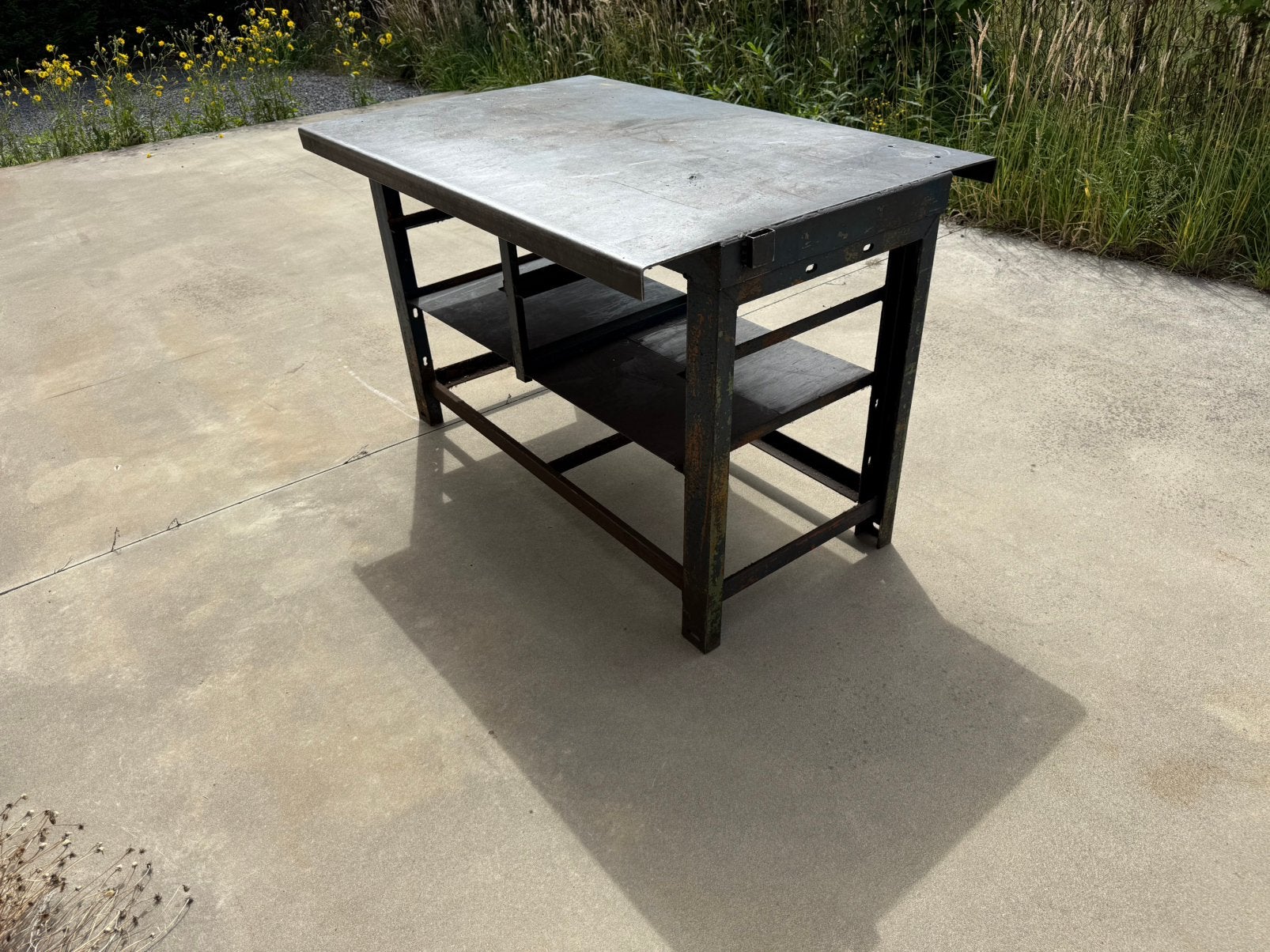 Zware metalen werkbank, Enlèvement, Utilisé, 120 à 170 cm