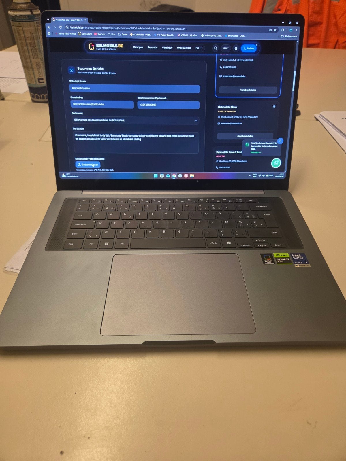 Samsung Galaxy Book6 Ultra 16" |Ultra 7 |RTX 5070 |32GB |1TB, 16 pouces, Comme neuf, 4 Ghz ou plus, Gaming