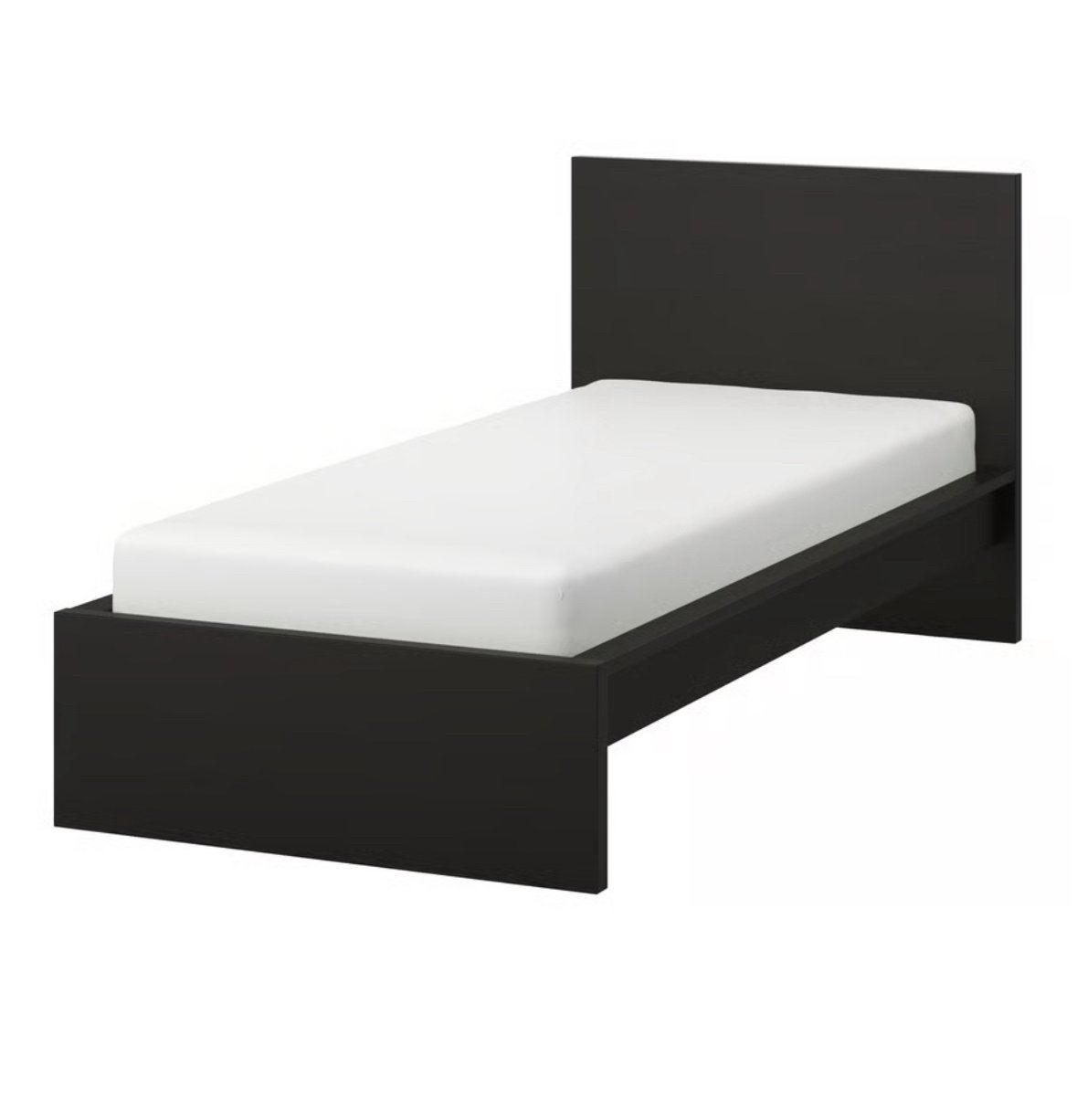 Lit IKEA MALM brun noir 90x200, 90 cm, Enlèvement, 200 cm, Bois