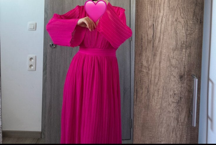 Lange jurk, Ophalen, Zo goed als nieuw, Roze