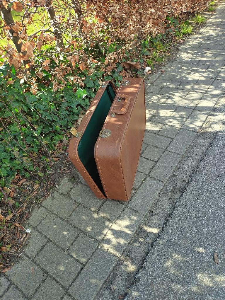 antieke koffer, Moins de 35 cm, Comme neuf, Enlèvement, Clé