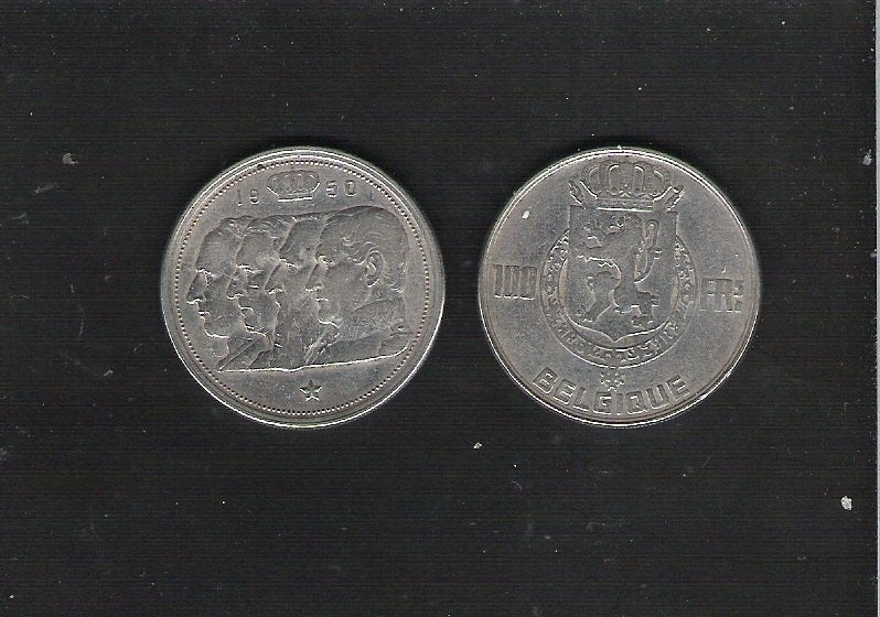 100 Frank Zilver Type 4 Koningen - 1950 FR, Postzegels en Munten, Ophalen of Verzenden, Zilver, Losse munt, Zilver