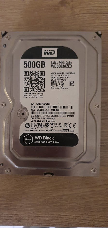 WD Black HDD 500GB, Computers en Software, Intern, Ophalen of Verzenden, Zo goed als nieuw, WD (Western Digital)