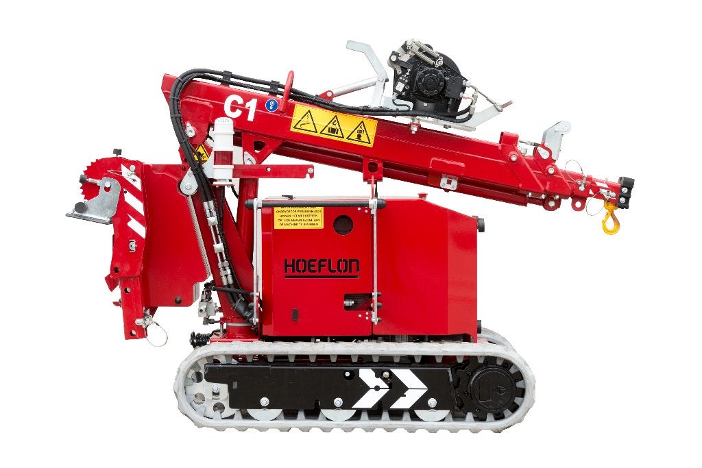 Grue compacte Hoeflon C1e, Articles professionnels, Machines & Construction | Grues & Excavatrices, Grue, Enlèvement