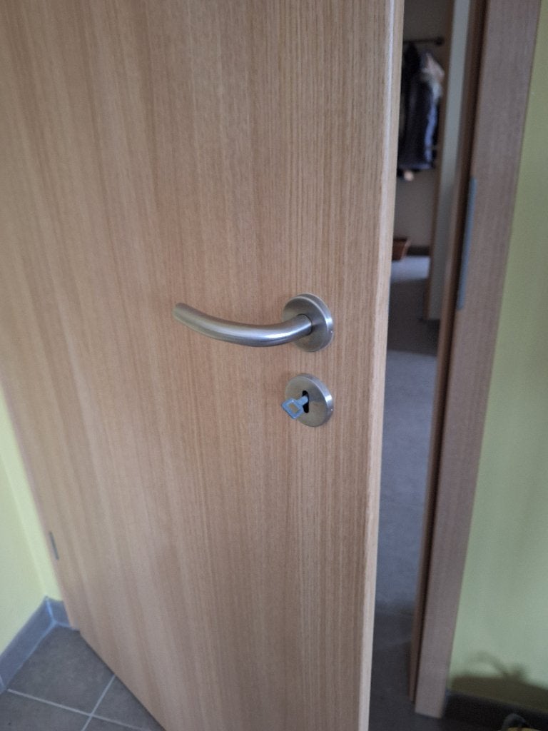 Ensemble de poignées de porte, Bricolage & Construction, Enlèvement, Utilisé, Inox, Loquet ou Poignée