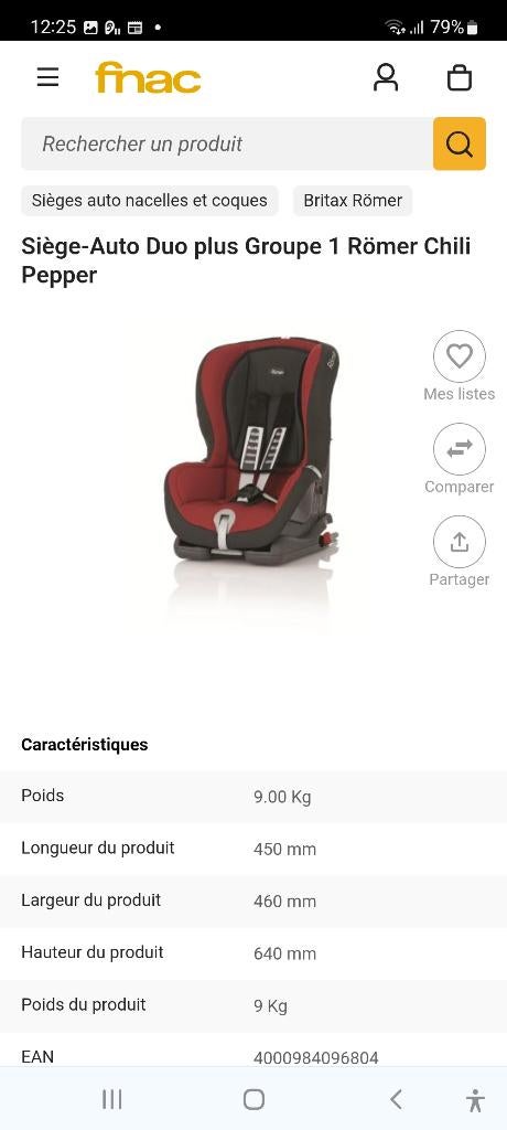 Siege auto Romer avec systeme isofix tres bonne etat 9-18kg, Enlèvement, Romer, Isofix