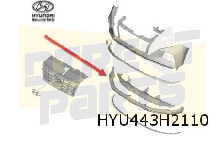 Hyundai Tucson (1/21-) voorbumper onderlijst (bij skidplate), Autos : Pièces & Accessoires, Neuf, -, Hyundai, -