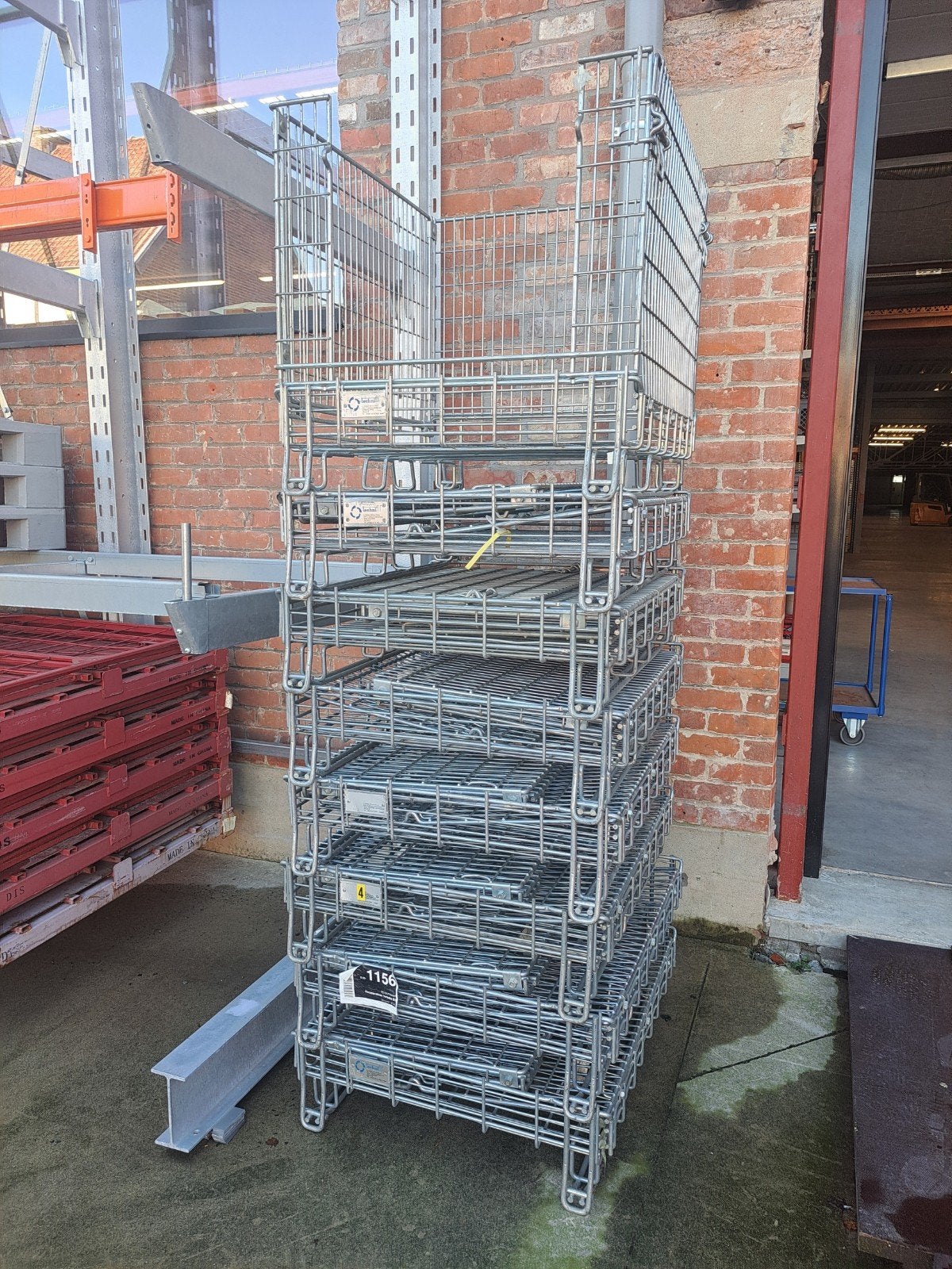 draadcontainer 870x760x760 met luik, Ophalen