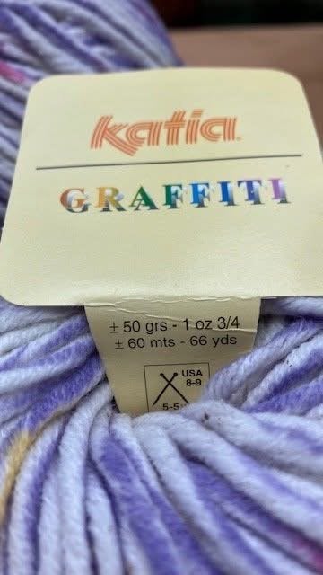 30€ - Lot de 20 fils à tricoter Graffiti Katia de 59 g., Hobby & Loisirs créatifs, Enlèvement ou Envoi, Neuf, Tricot ou Crochet