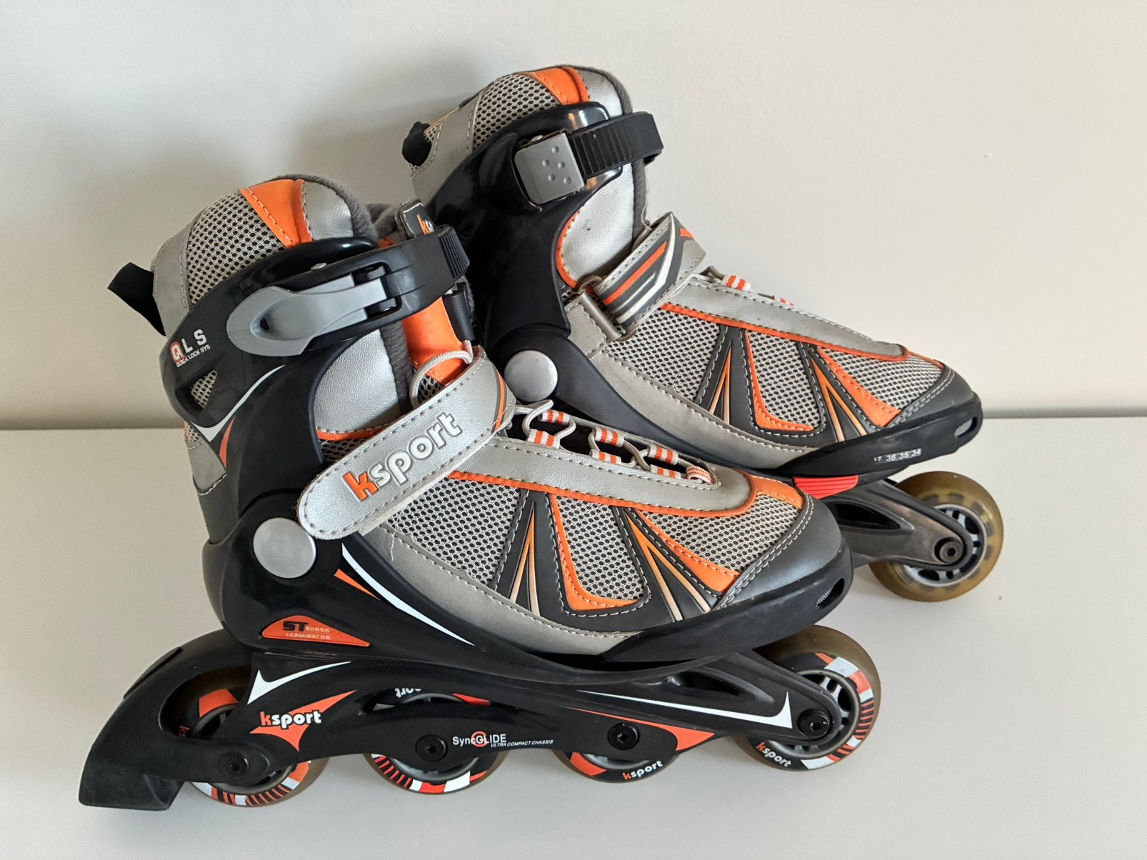 Inline skates maat 34-37, Sport en Fitness, Skeelers, Ophalen, Verstelbaar, Kinderen, Zo goed als nieuw