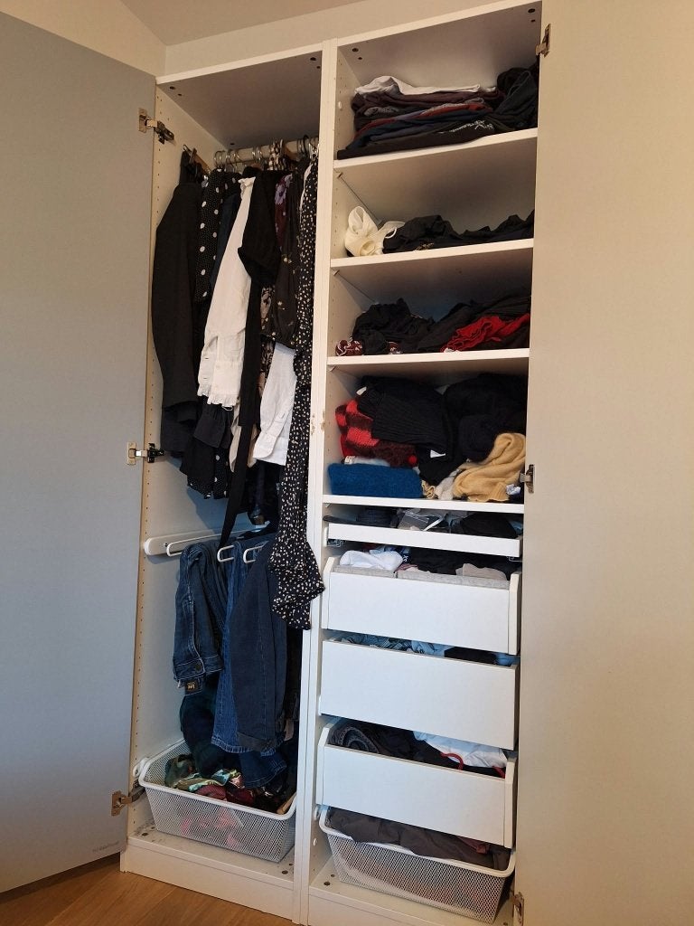 Armoire Ikea Pax 100 cm x 200 cm porte miroir blanche, 100 à 150 cm, Enlèvement, Utilisé, 200 cm ou plus