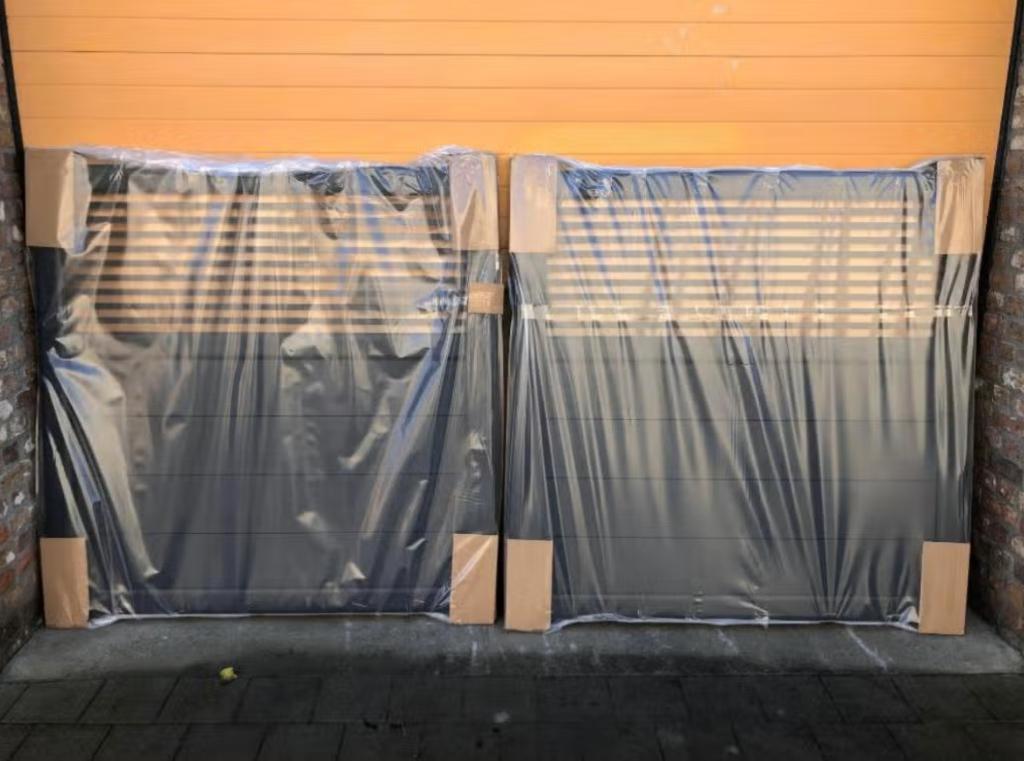 COMBIEPAKKET draaipoort aluminium SEBASTIEN met Somfy motor, Tuin en Terras, Tuinpoorten, Ophalen, Gebruikt, Aluminium, Draaipoort