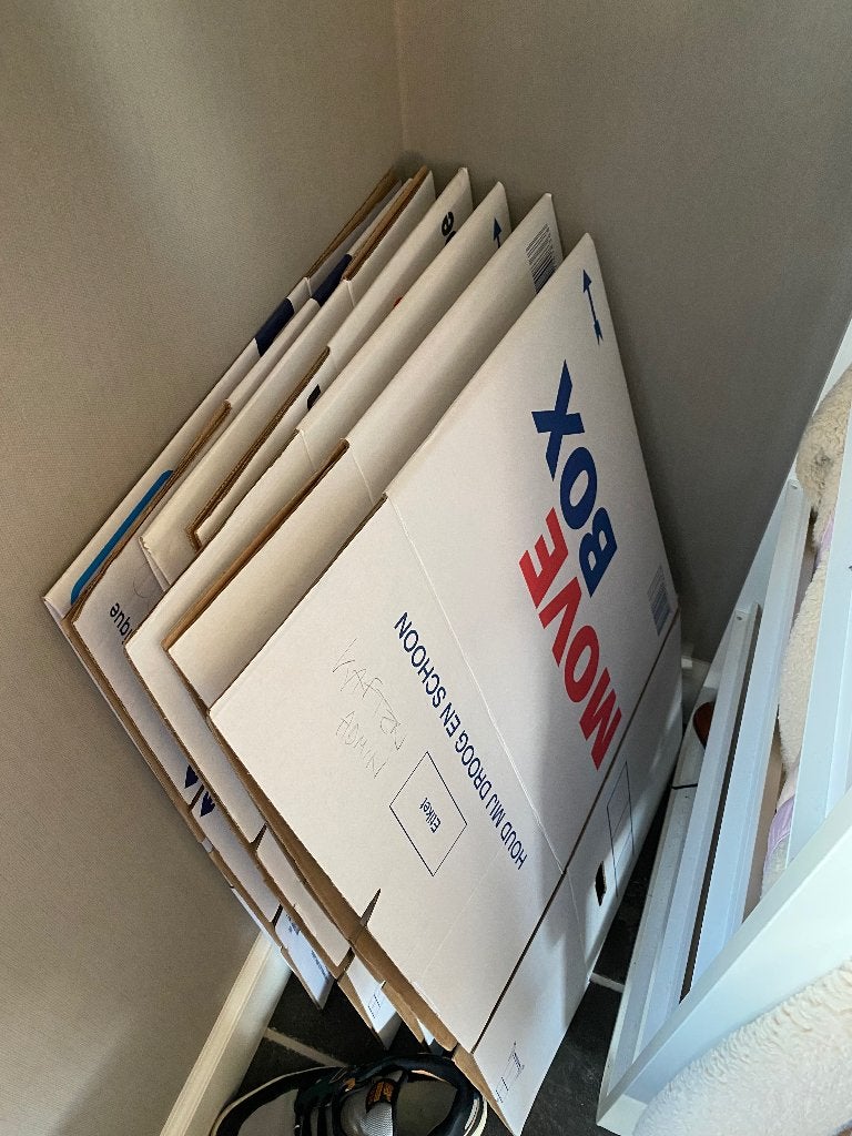 7 verhuisdozen - gratis ophalen, Ophalen, Gebruikt, Doos, Opvouwbaar