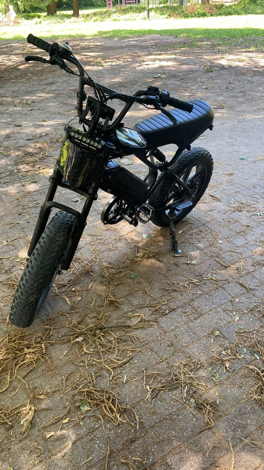 Fatbike zwart, Fietsen en Brommers, Minibikes, Midibikes en Pitbikes, Ophalen, Zo goed als nieuw