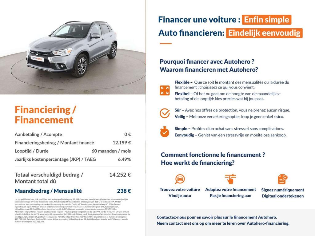 Mitsubishi ASX 1.6 Diamant Edition 2WD, Autos, Argent ou Gris, Achat, 1590 cm³, Noir