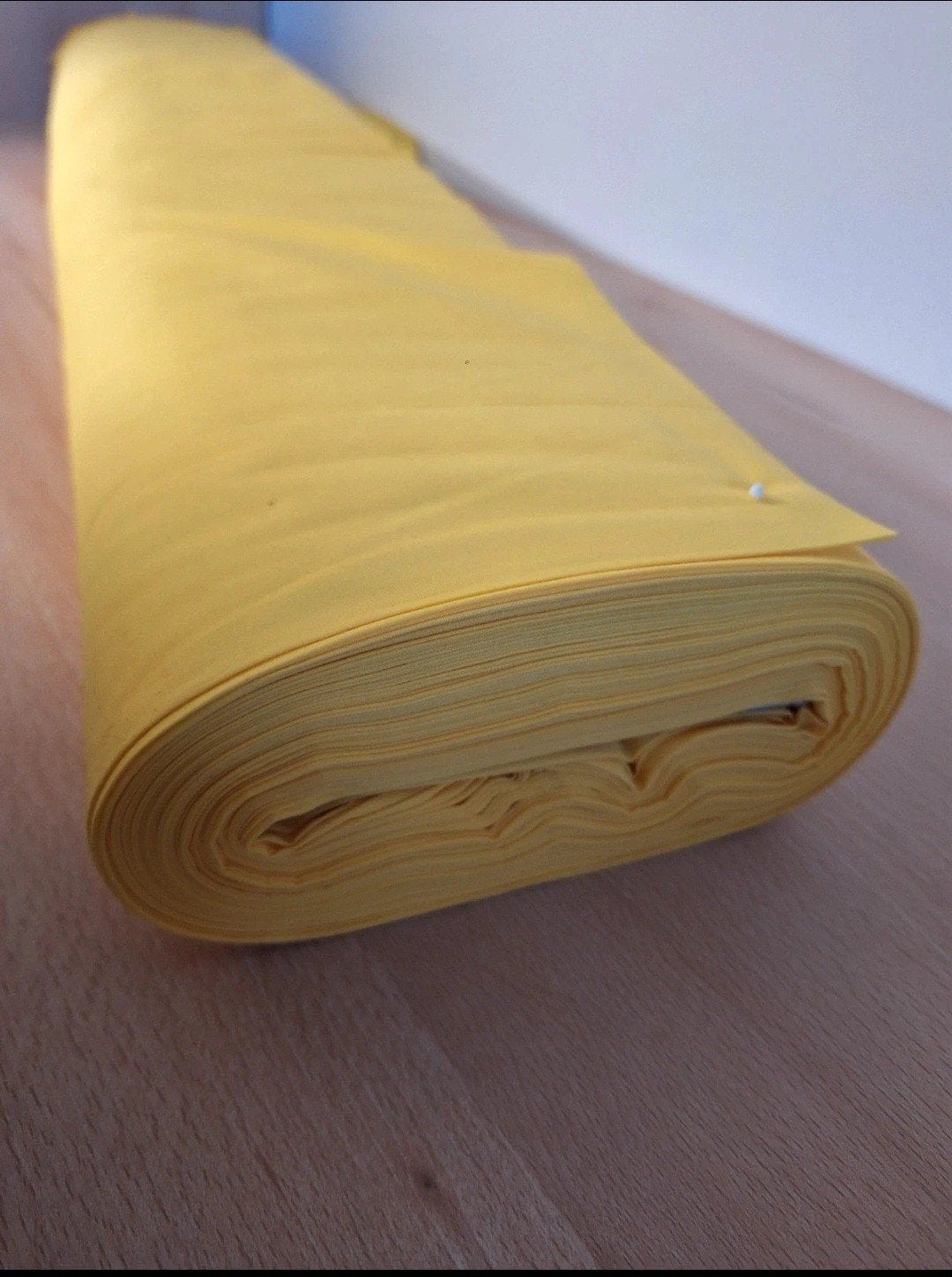 Rol stof popeline geel, 120 cm of meer, Geel, Nieuw, Ophalen of Verzenden