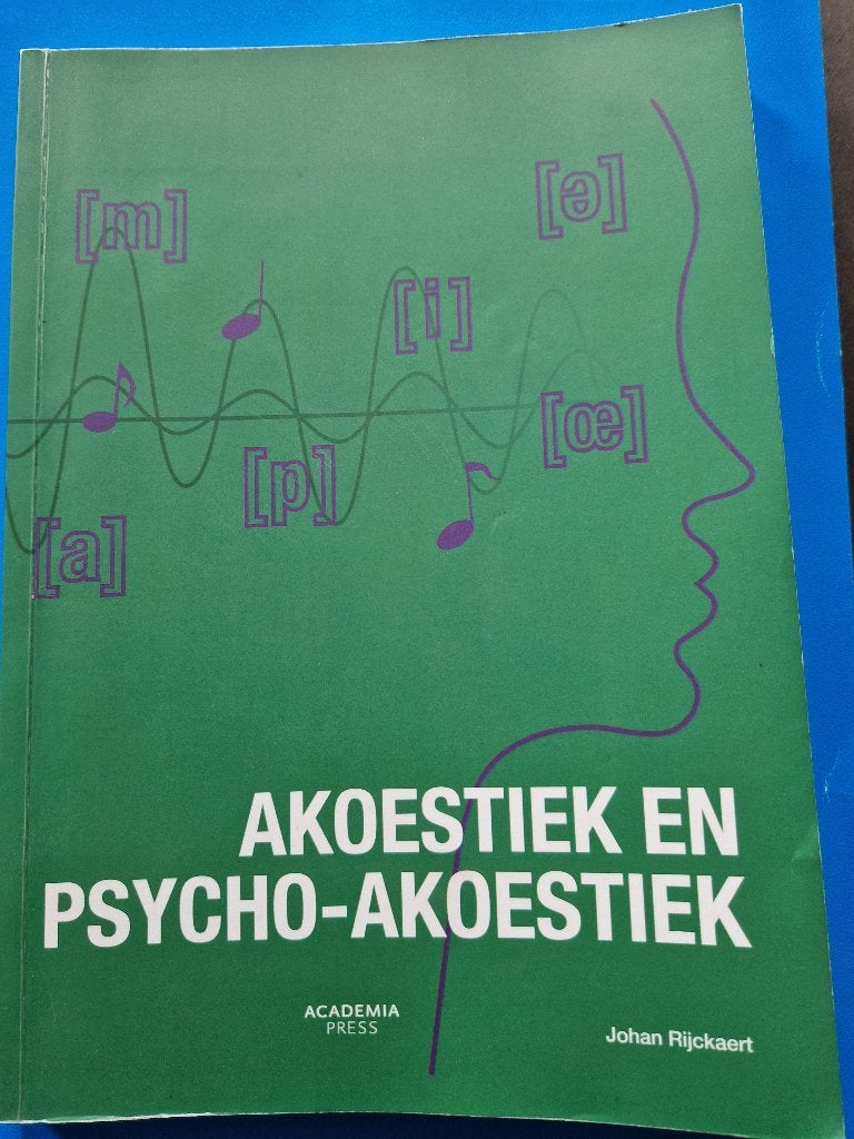 Akoestiek en psycho-akoestiek, Ophalen, Gelezen, Hogeschool