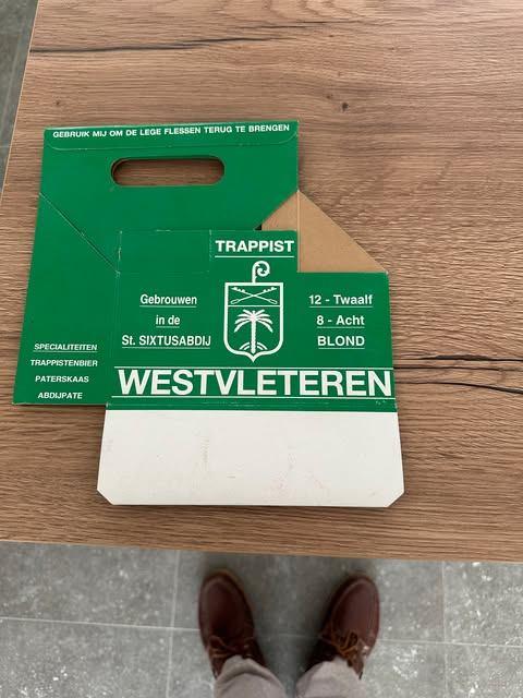 trappist Westvleteren fleshouder karton, Verzamelen, Ophalen of Verzenden, Nieuw, Overige typen, Overige merken