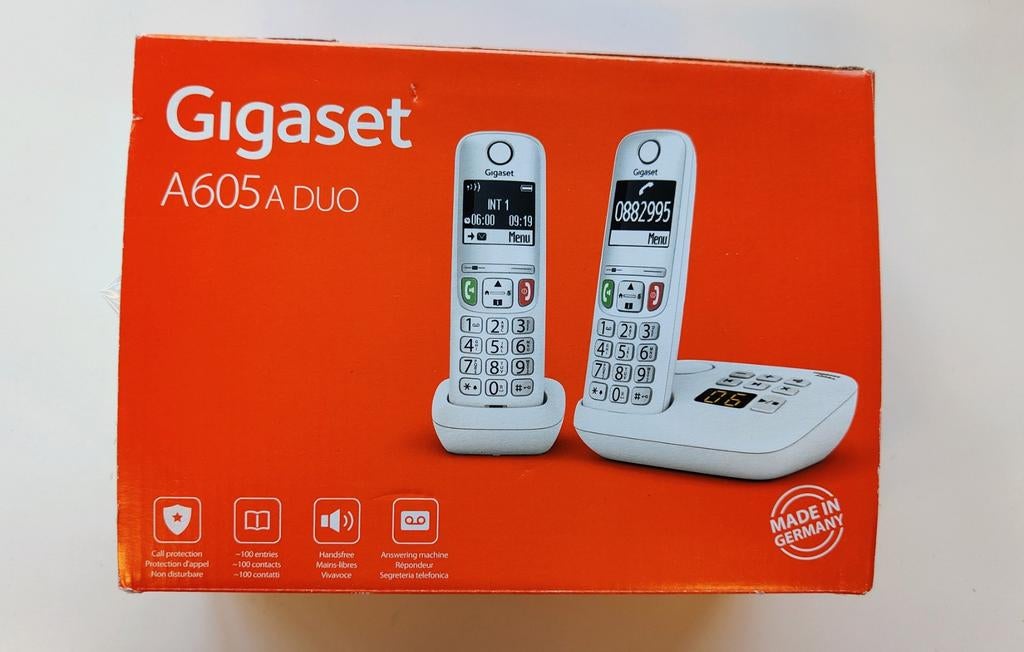 Telefoon Gigaset A605 Duo wit, Enlèvement