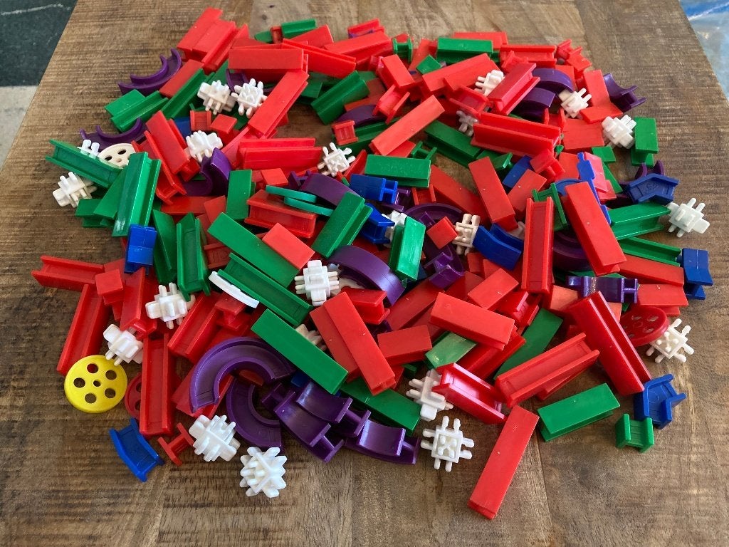 Vintage blokken constructiespeelgoed, Kinderen en Baby's, Ophalen of Verzenden, Gebruikt, Bouwen