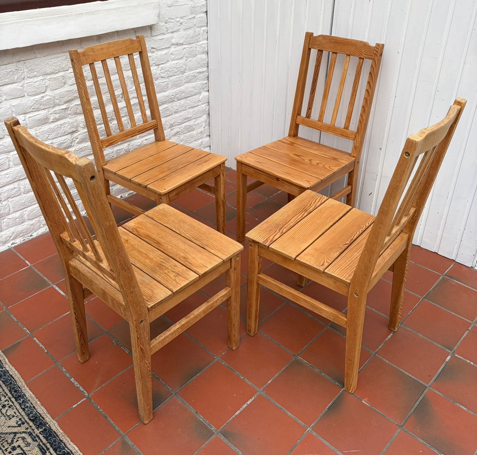 4 chaises de salle a manger, Enlèvement, Utilisé