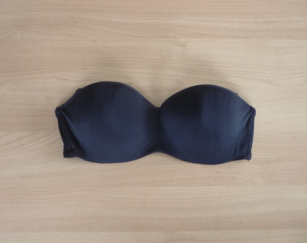 Zwarte bandeau strapless BH beha Maat 70B, Ophalen of Verzenden, BH