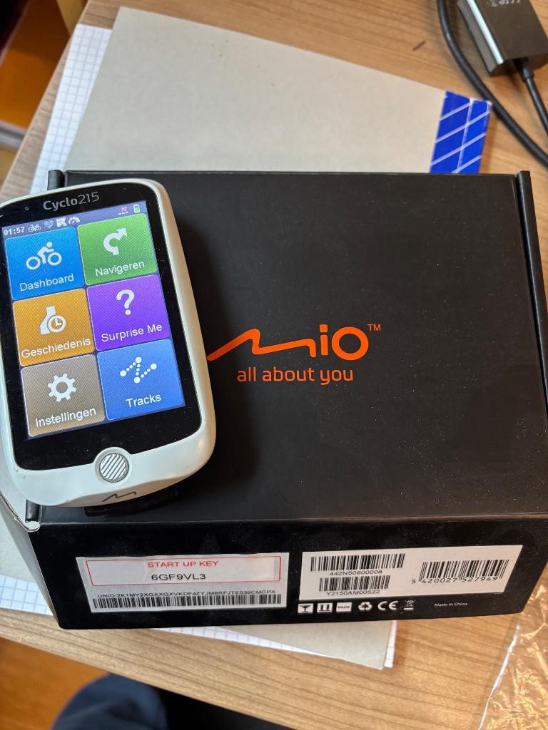 Mio cyclo 215 GPS + Houder, Fietsen en Brommers, Ophalen, GPS, Gebruikt