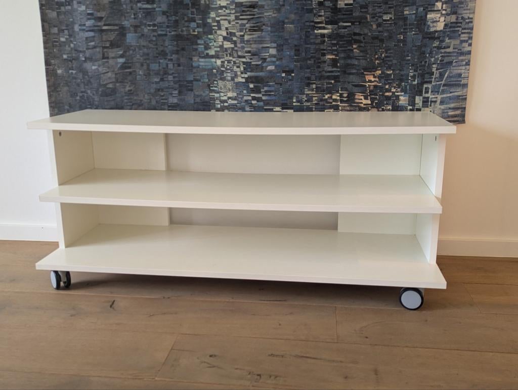Wit tv meubel IKEA, Ophalen, 25 tot 50 cm, 100 tot 150 cm, Minder dan 100 cm