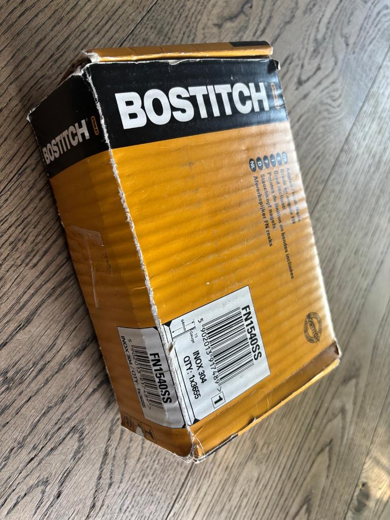Bostitch FN1540SS brads inox, Neuf, 50 à 100 mm, Clous, Enlèvement