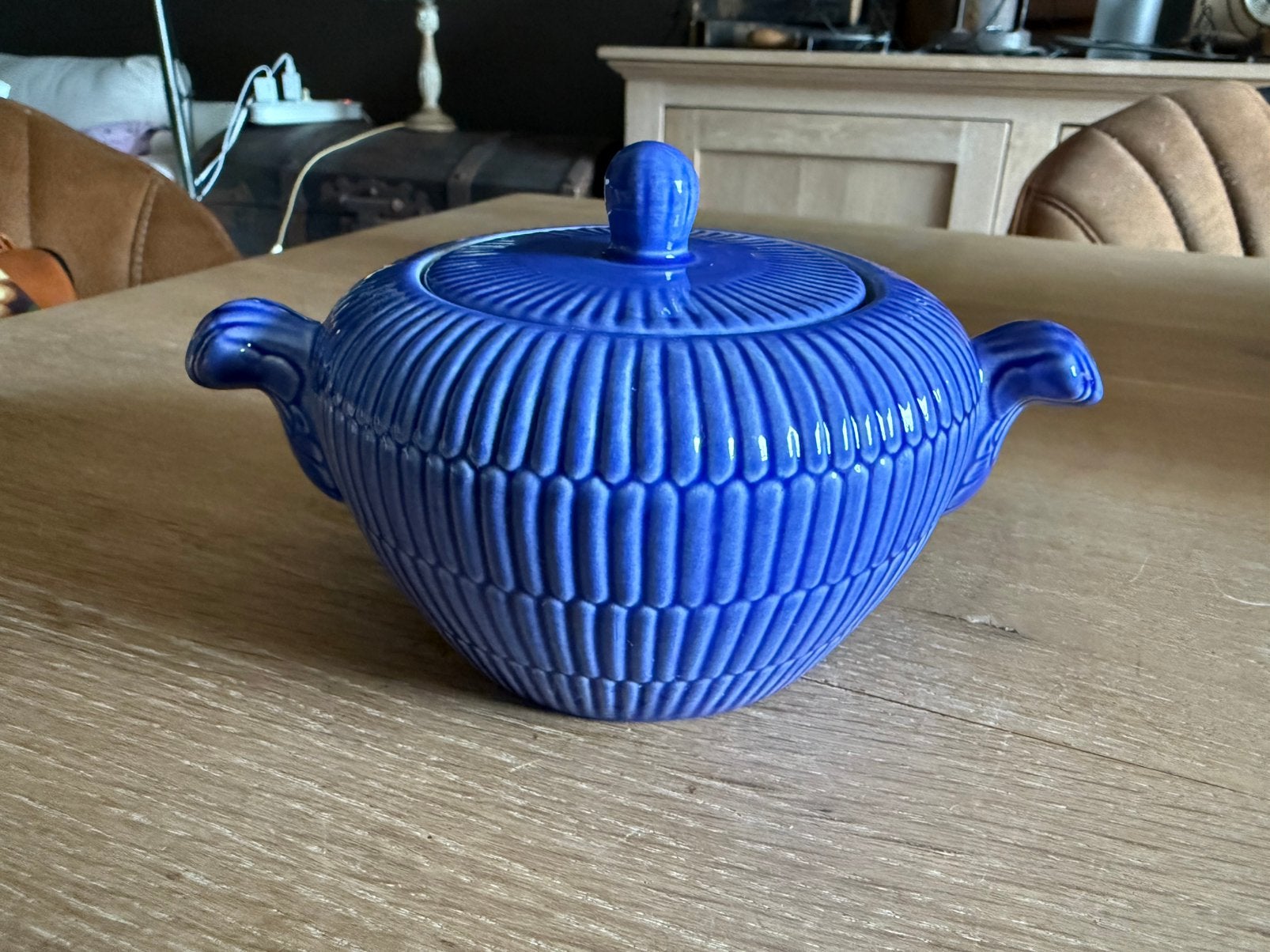 Sucrier bleu Royal Boch Vienne, Maison & Meubles, Enlèvement