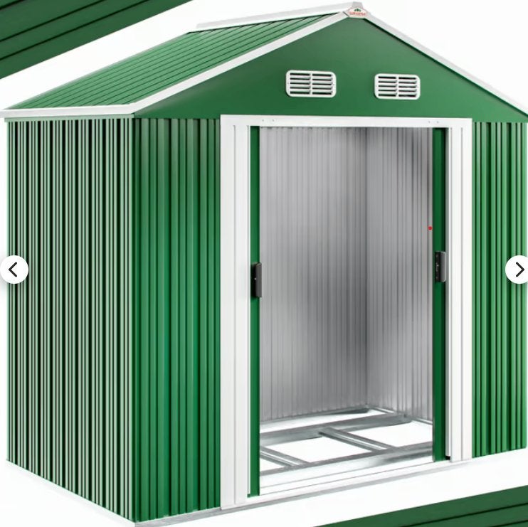 Tuinschuur Groen Metaal 200x135x190cm, Overige typen, Nieuw, Minder dan 200 cm, Zonder ramen