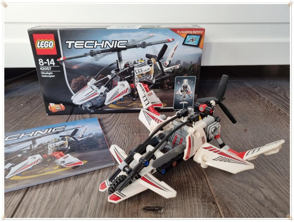 LEGO TECHNIC 42057 – 2EN1: L'HELICOPTERE ULTRA-LEGER (2016), Ophalen of Verzenden, Zo goed als nieuw, Complete set, Lego