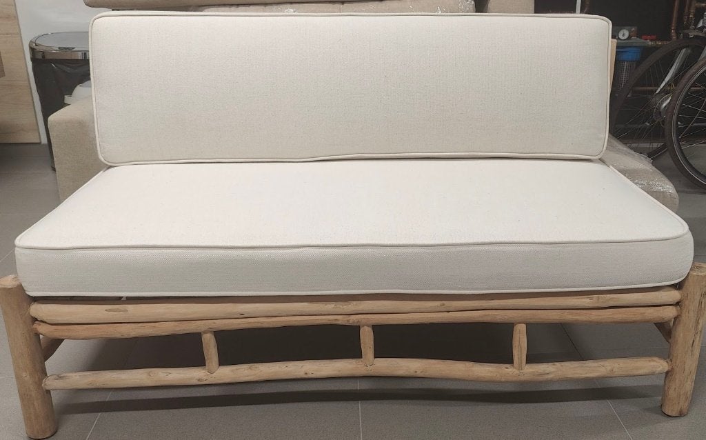 Lounge set tuin - Ibiza Stijl, Ophalen, 3 zitplaatsen, Teakhout, Zo goed als nieuw