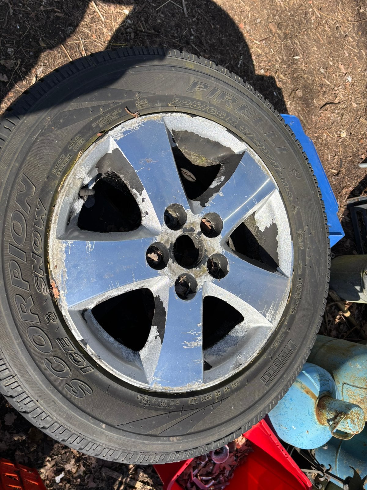 Velgen met banden Dodge, Auto-onderdelen, Banden en Velgen, Ophalen, Gebruikt, Banden en Velgen, 17 inch
