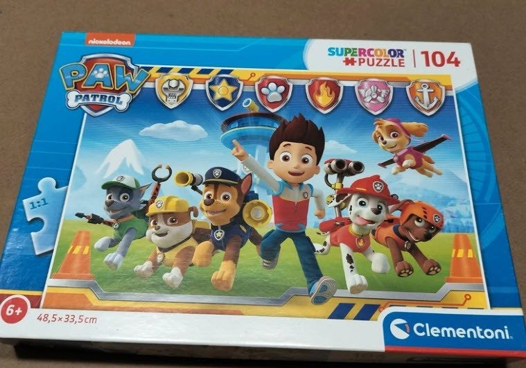 Puzzel Paw Patrol - Clementoni - 104 stukjes, Kinderen en Baby's, Ophalen of Verzenden, Meer dan 50 stukjes, Gebruikt, 6 jaar of ouder