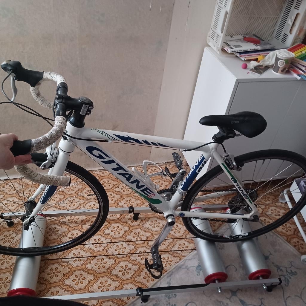 Koersfiets + rollenbank fietstrainer, Enlèvement, Utilisé, Autres types