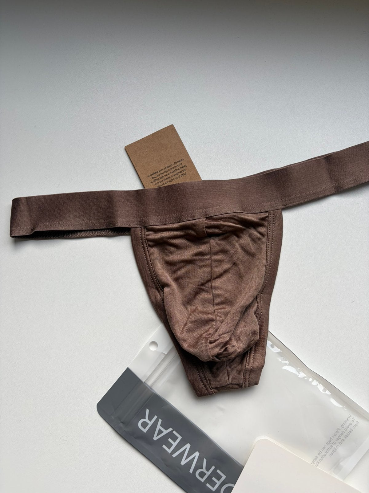 Silk Thong Men Nieuw, Kleding | Heren, Verzenden, Bruin, Slip