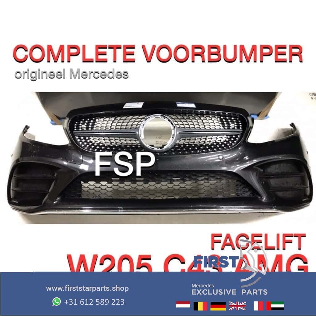 W205 C43 AMG Voorbumper Facelift 2014-2020 COMPLEET originee, Utilisé, -, Avant, -