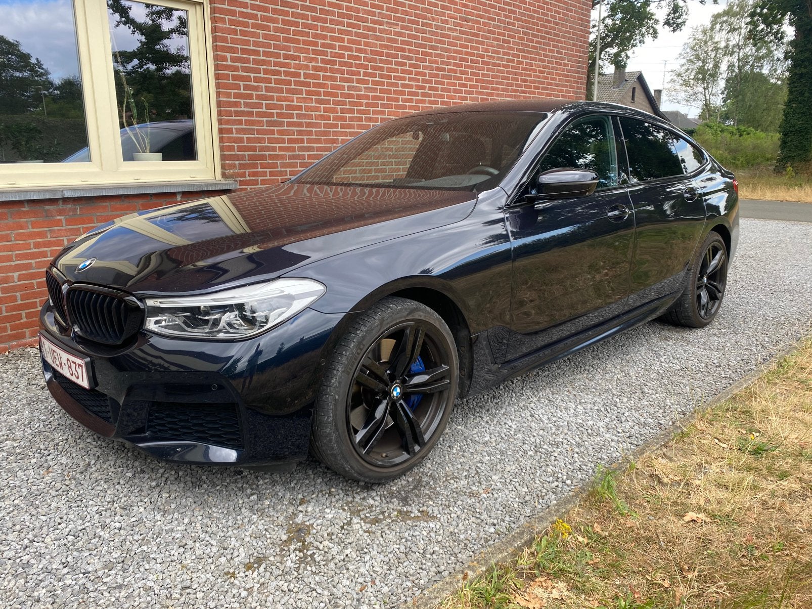 Mooie BMW 630 i GT, Auto's, Zwart, 4 cilinders, Zwart, Leder