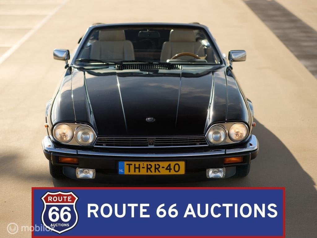 Jaguar XJ-S V12 Cabriolet | 1989 | Route 66 Auctions, Zwart, Bedrijf, Handgeschakeld, Overige carrosserie