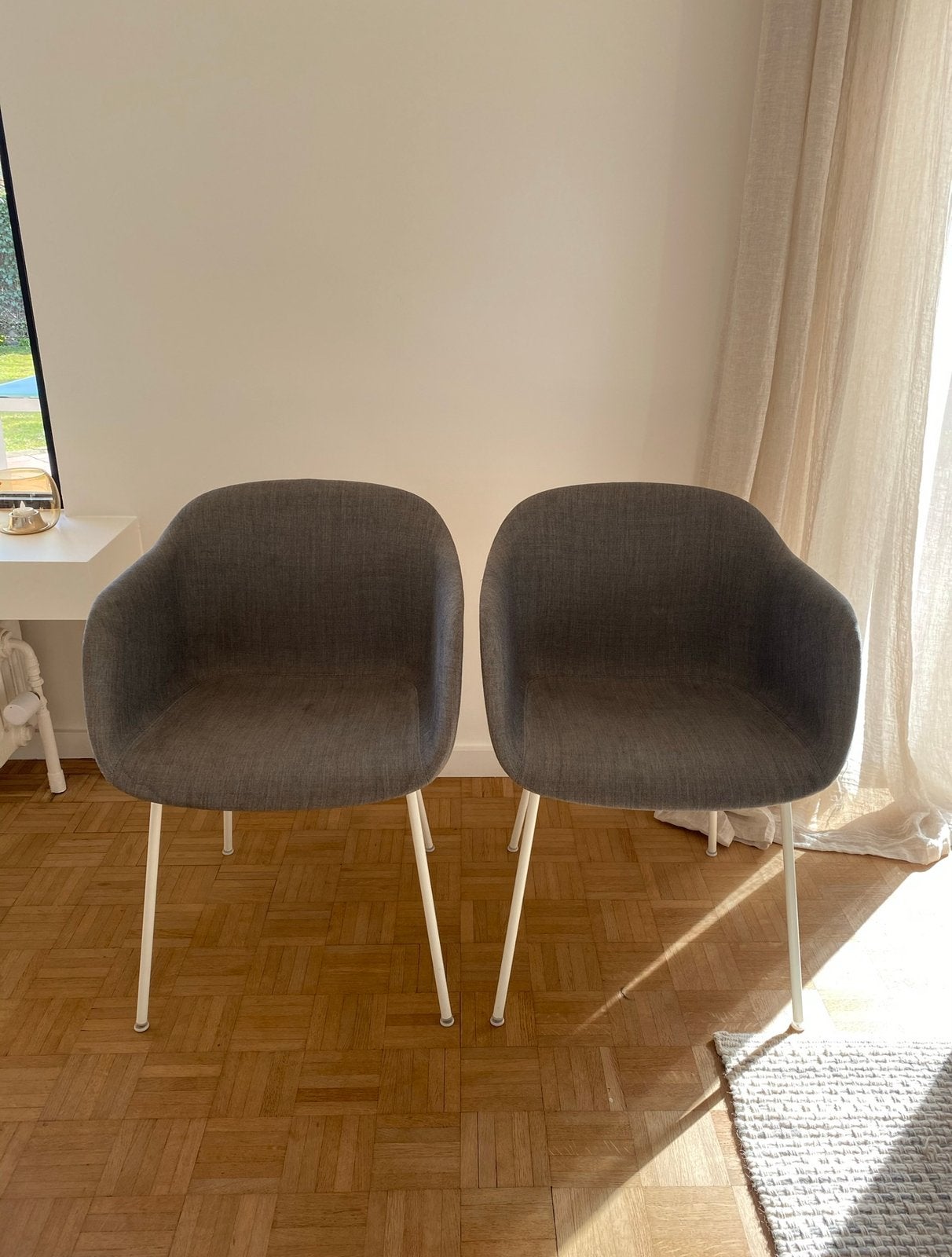 Muuto Fiber Chair 4 stuks, Huis en Inrichting, Ophalen, Gebruikt, Scandi, Wit