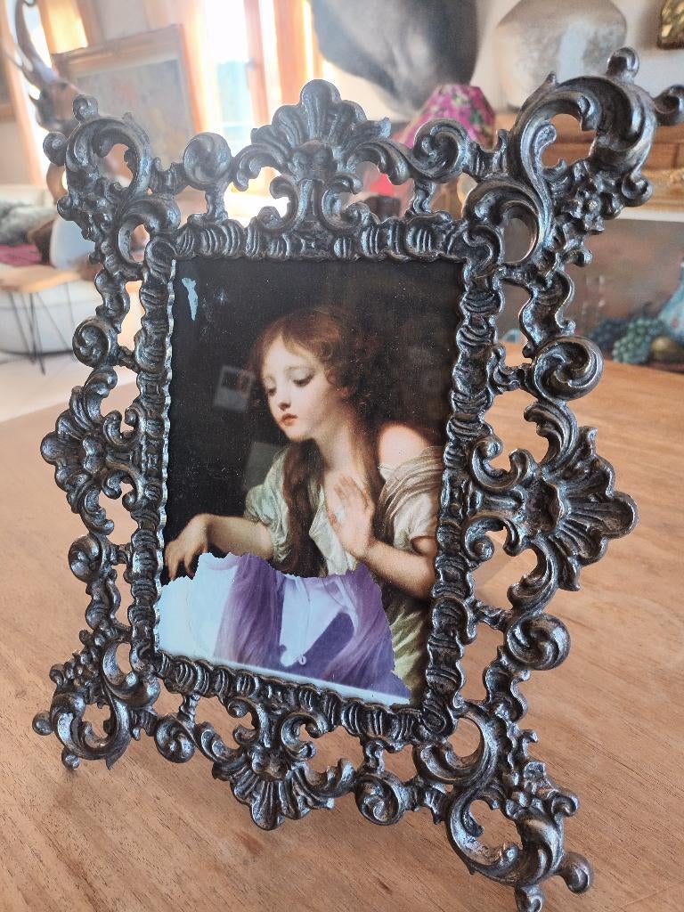 Kader , messing/glas,  mooi., Ophalen