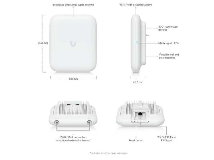 UniFi U7-Pro-Outdoor, Computers en Software, Ophalen of Verzenden, Zo goed als nieuw
