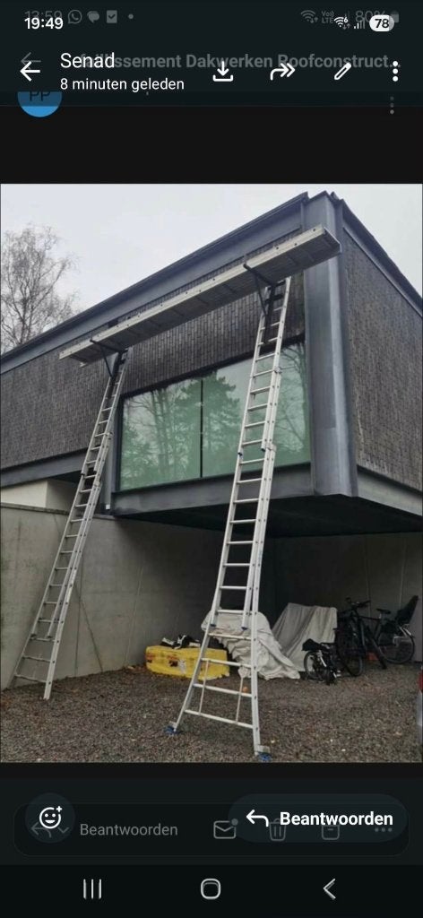 ladder, Ophalen, Gebruikt, Ladder, Opvouwbaar of Inschuifbaar