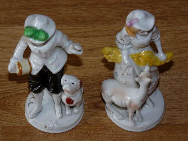 Twee antieke beeldjes, Ophalen of Verzenden